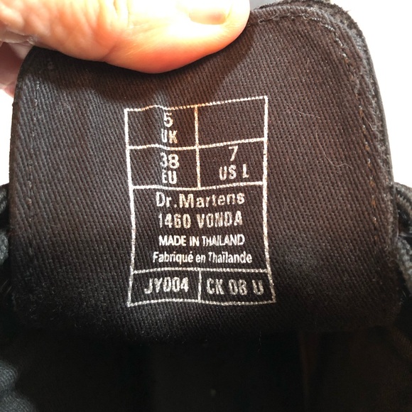 Dr Martens 1460 Vonda Floral Rose Black Leather Lace Up Boots Women’s US Size 7 - Picture 9 of 16